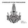 Thumbnail4 of Hamilton 35"H x 28"W 8-Light Crystal Chandelier in Silver more views