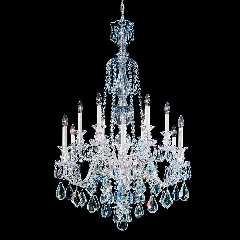 Image 3 Hamilton 44"H x 30"W 12-Light Crystal Chandelier in Silver more views