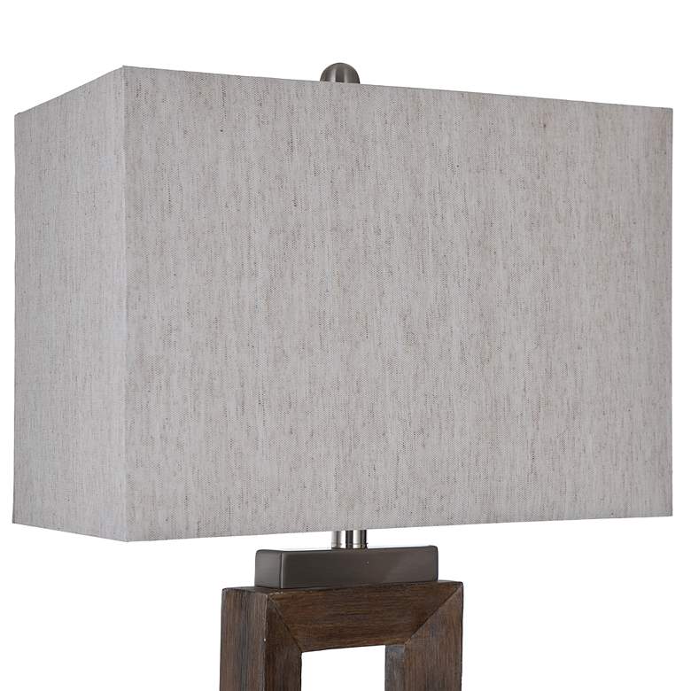 Image 3 Hamilton Brown Wood 32" High Hollow Rectangular Table Lamp more views