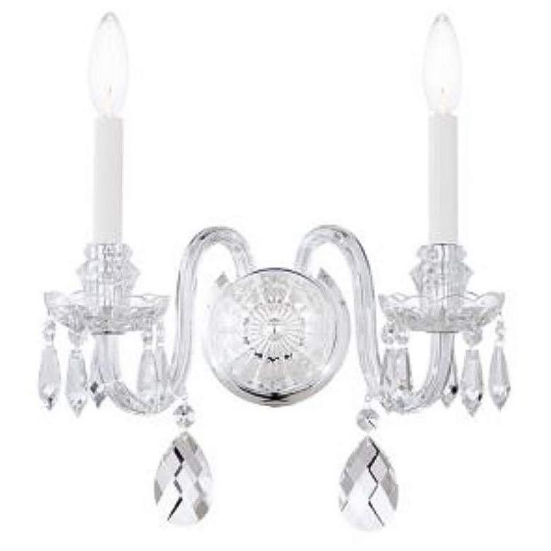 Image 1 Hamilton Nouveau 16"H x 15"W 2-Light Crystal Wall Sconce in Silve