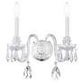 Hamilton Nouveau 16"H x 15"W 2-Light Crystal Wall Sconce in Silve