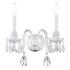 Hamilton Nouveau 16"H x 15"W 2-Light Crystal Wall Sconce in Silve