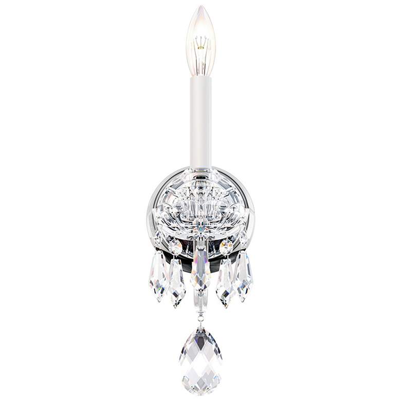 Image 1 Hamilton Nouveau 16"H x 7.5"W 1-Light Crystal Wall Sconce in Silv