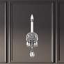 1_Hamilton Nouveau 16"H x 7.5"W 1-Light Crystal Wall Sconce in Silv