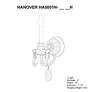 4_Hamilton Nouveau 16"H x 7.5"W 1-Light Crystal Wall Sconce in Silv more views