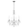 2_Hamilton Nouveau 32.5"H x 26"W 6-Light Crystal Chandelier in Silv