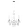 Hamilton Nouveau 32.5"H x 26"W 6-Light Crystal Chandelier in Silv
