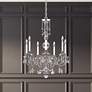1_Hamilton Nouveau 32.5"H x 26"W 6-Light Crystal Chandelier in Silv