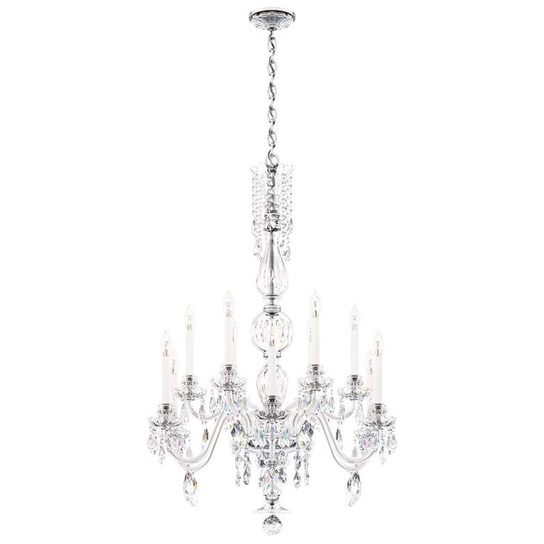 Image 1 Hamilton Nouveau 44"H x 30"W 8-Light Crystal Chandelier in Silver
