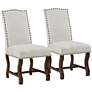 Hamilton Oatmeal Fabric Dining Chairs Set of 2