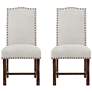 Hamilton Oatmeal Fabric Dining Chairs Set of 2
