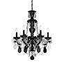 2_Hamilton Rock Crystal 29.5"H x 22"W 6-Light Chandelier in Jet Bla