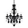 Hamilton Rock Crystal 29.5"H x 22"W 6-Light Chandelier in Jet Bla