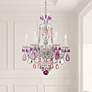 1_Hamilton Rock Crystal 29.5"H x 22"W 6-Light Chandelier in Jet Bla