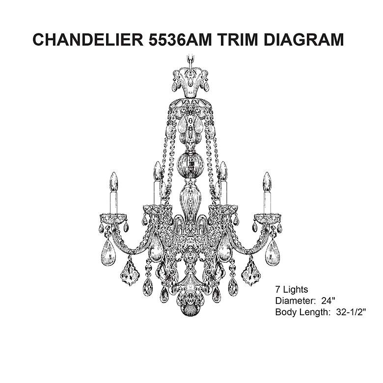 Image 4 Hamilton Rock Crystal 31"H x 24"W 7-Light Chandelier in Jet Black more views