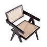 Hamlet Black Wood and Natural Cane Dining Chairs Set of 2 in scene