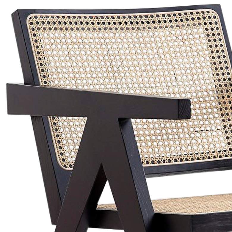 Image 3 Hamlet Matte Black Natural Cane Accent Chairs Set of 2 more views