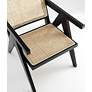 Hamlet Matte Black Natural Cane Accent Chairs Set of 2 in scene