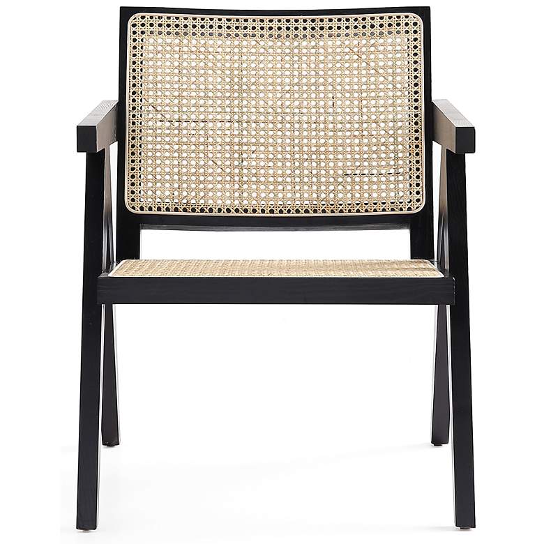 Image 5 Hamlet Matte Black Natural Cane Accent Chairs Set of 2 more views