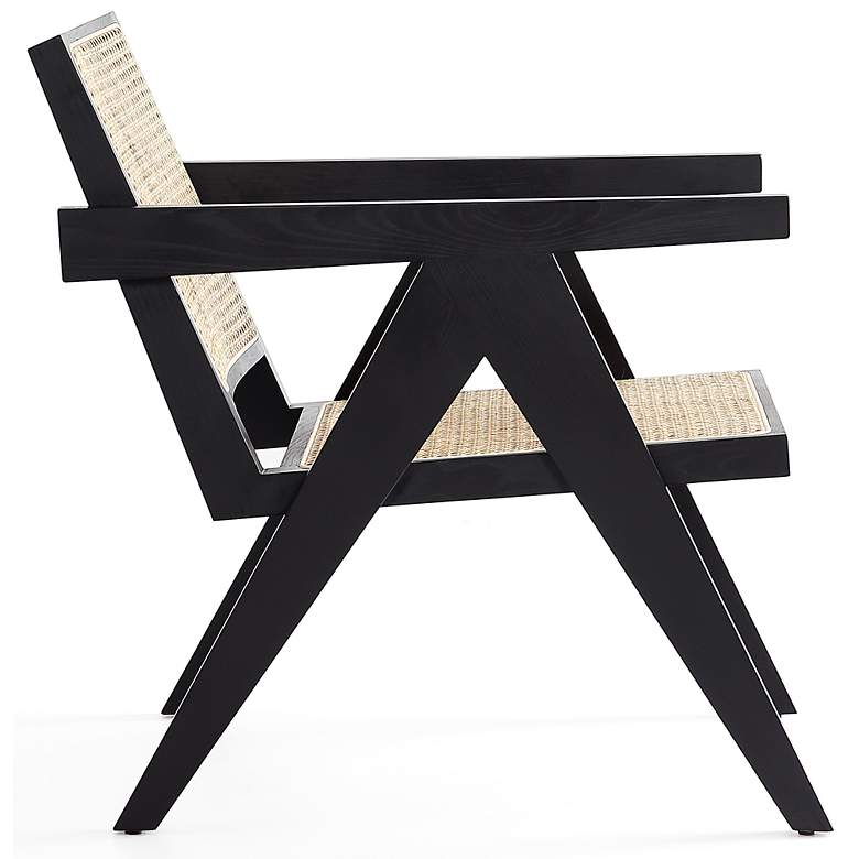 Image 6 Hamlet Matte Black Natural Cane Accent Chairs Set of 2 more views