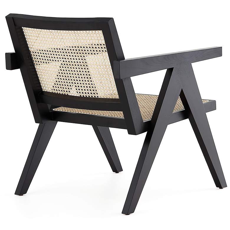 Image 7 Hamlet Matte Black Natural Cane Accent Chairs Set of 2 more views