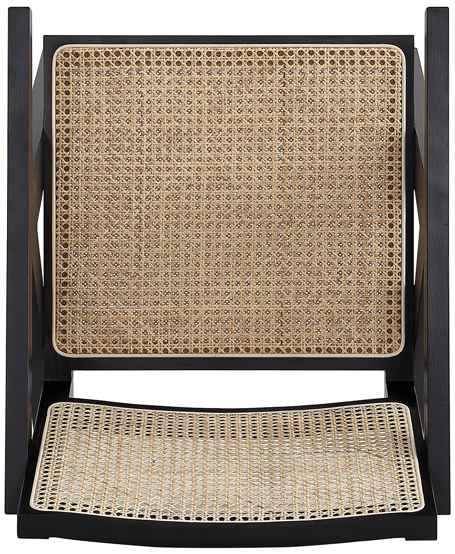 Hamlet Matte Black Natural Cane Accent Chairs Set of 2 in scene