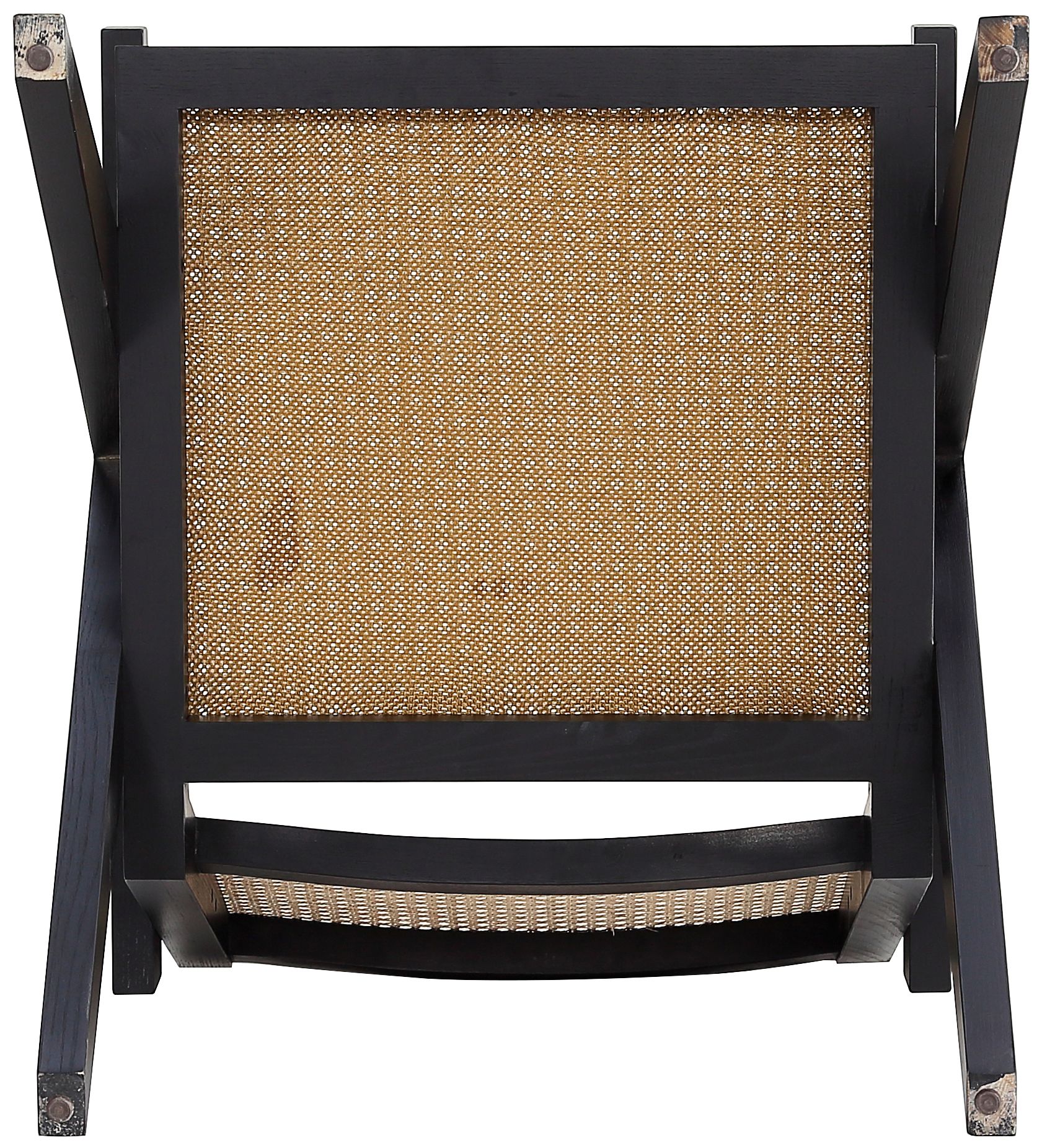 Hamlet Matte Black Natural Cane Accent Chairs Set of 2 in scene