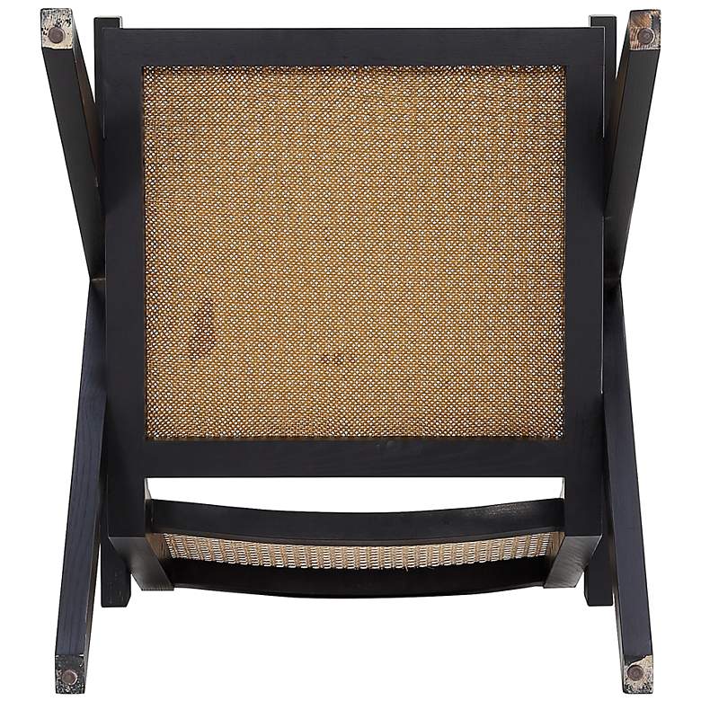 Image 7 Hamlet Matte Black Wood and Natural Cane Accent Chair more views