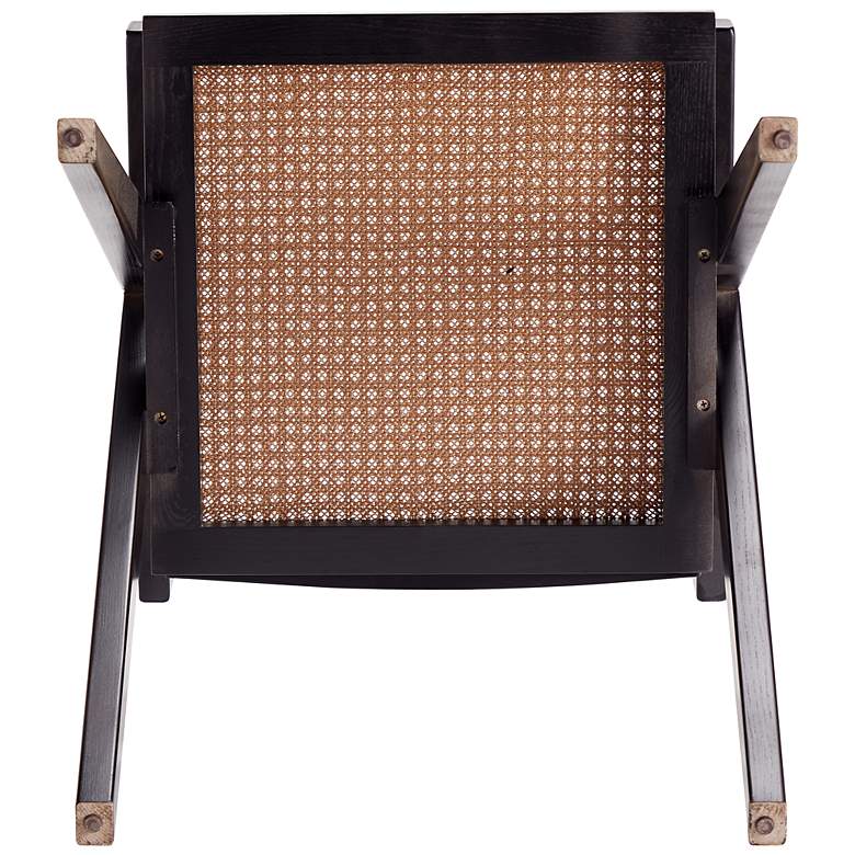 Image 5 Hamlet Matte Black Wood and Natural Cane Dining Chair more views