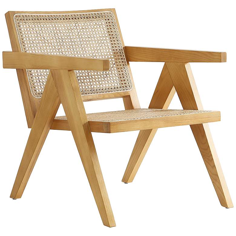 Image 3 Hamlet Matte Nature Wood and Cane Accent Chair