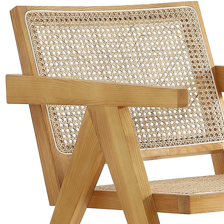 Image 4 Hamlet Matte Nature Wood and Cane Accent Chair more views