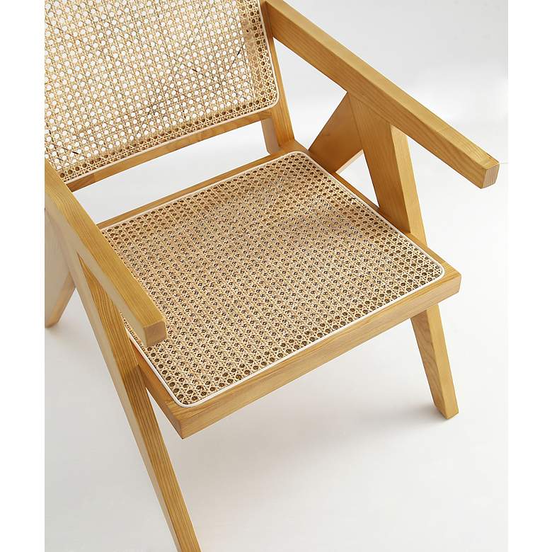 Image 5 Hamlet Matte Nature Wood and Cane Accent Chair more views