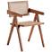 Hamlet Matte Nature Wood and Cane Dining Chair