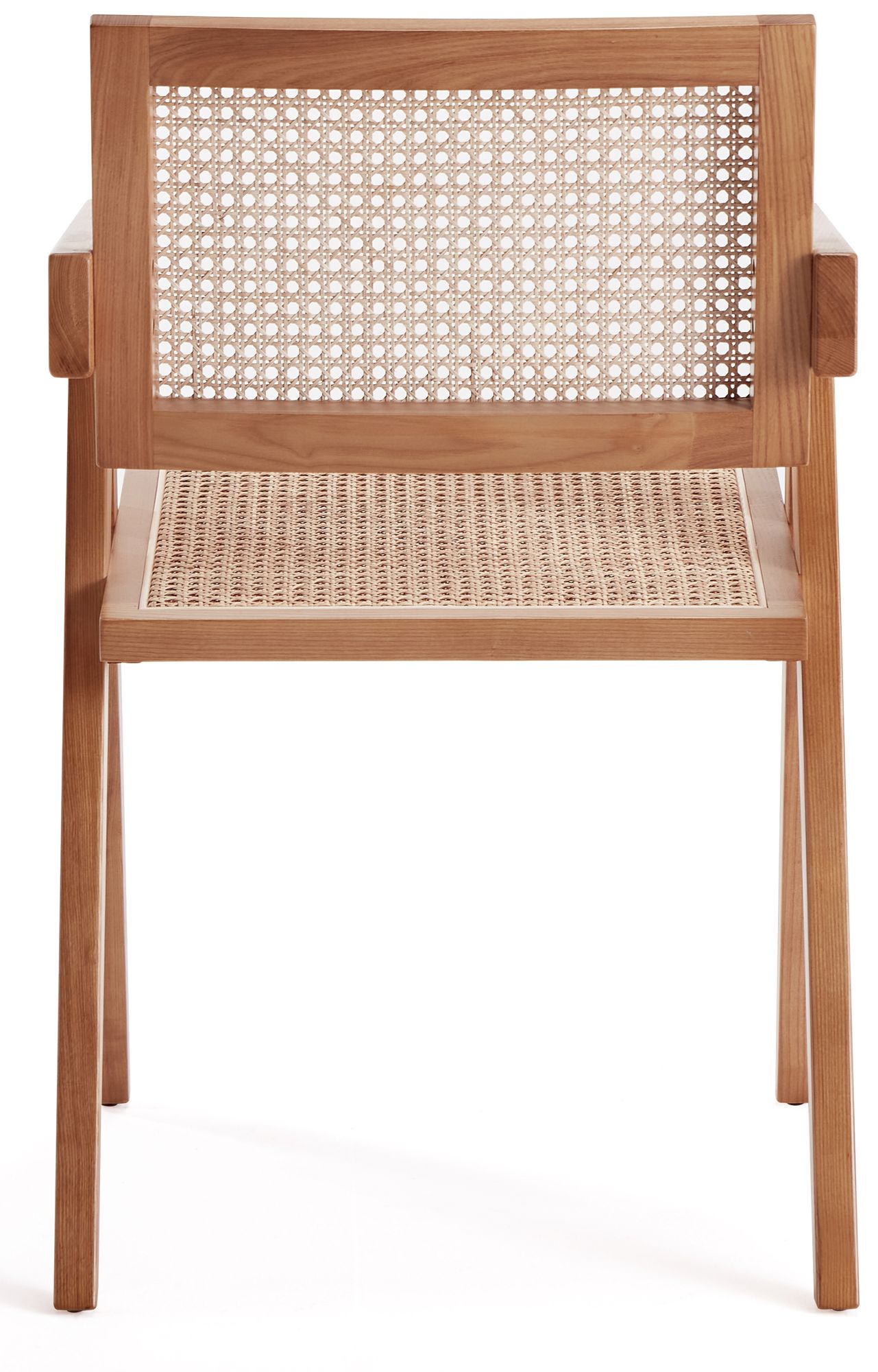 Hamlet Matte Nature Wood and Cane Dining Chair