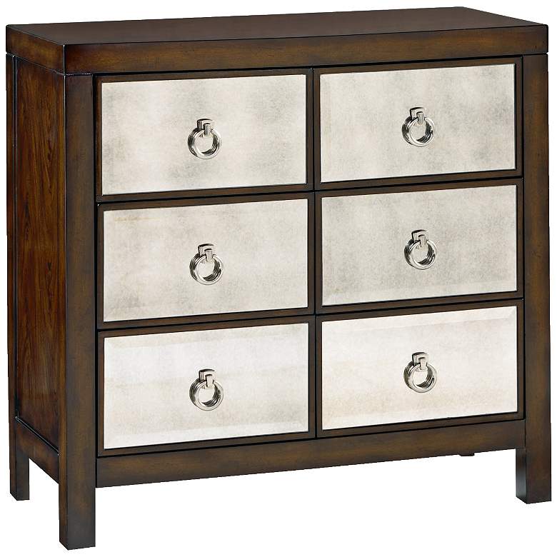 Image 1 Hammary Cocoa Cherry 6-Drawer Mirror-Front Chest
