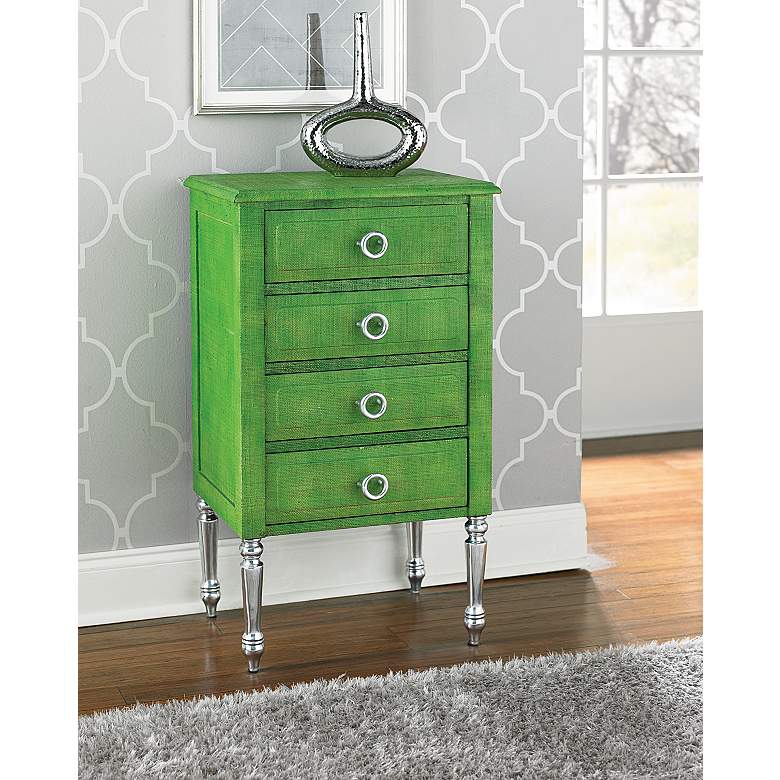 Image 1 Hammary Hidden Treasures 4-Drawer Green Accent Chest
