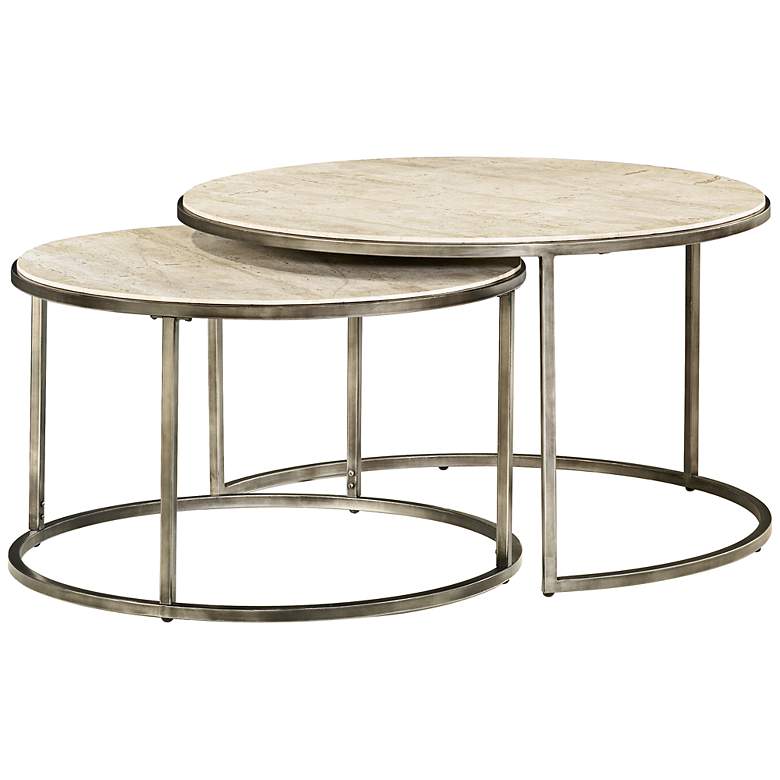 Image 1 Hammary Modern Basics Round 2-Piece Bronze Coffee Table