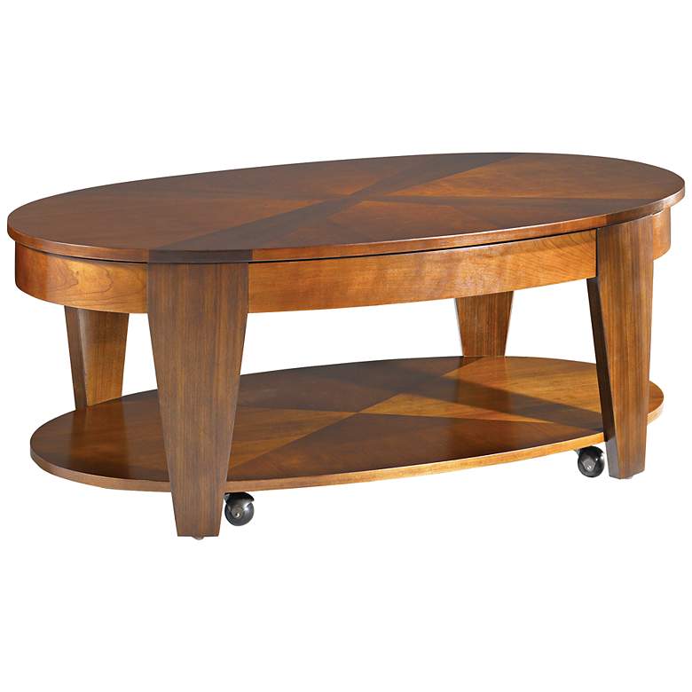 Image 1 Hammary Oasis Cherry-Walnut Wood Lift-Top Cocktail Table