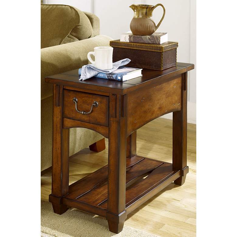 Image 2 Hammary Tacoma Rustic Chairside Table more views