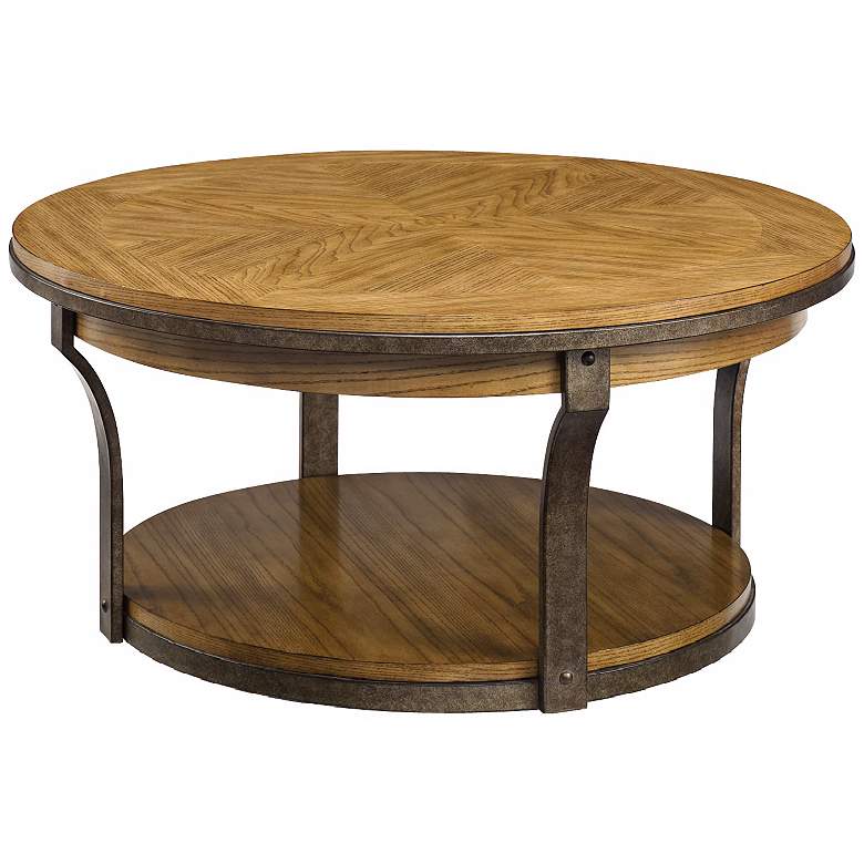 Image 1 Hammary Vero Round Wooden Cocktail Table