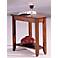 Hammary Wedge Cherry Finish Chairside Table
