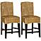 Hammary Woven Wood Back Counter Stool - Set of 2
