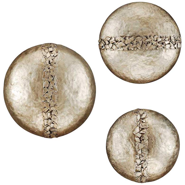 Image 1 Hammered Discs 22 inch Wide Set of 3 Wall Art Pieces