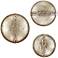 Hammered Discs 22" Wide Set of 3 Wall Art Pieces