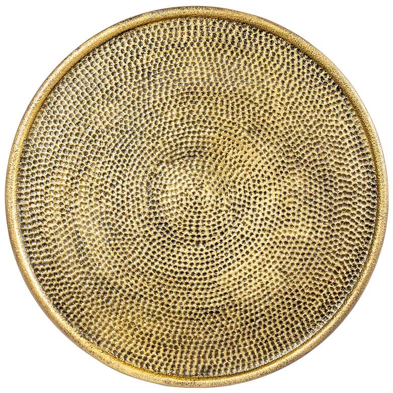 Image 5 Hammered Metal Table, Antique Brass more views