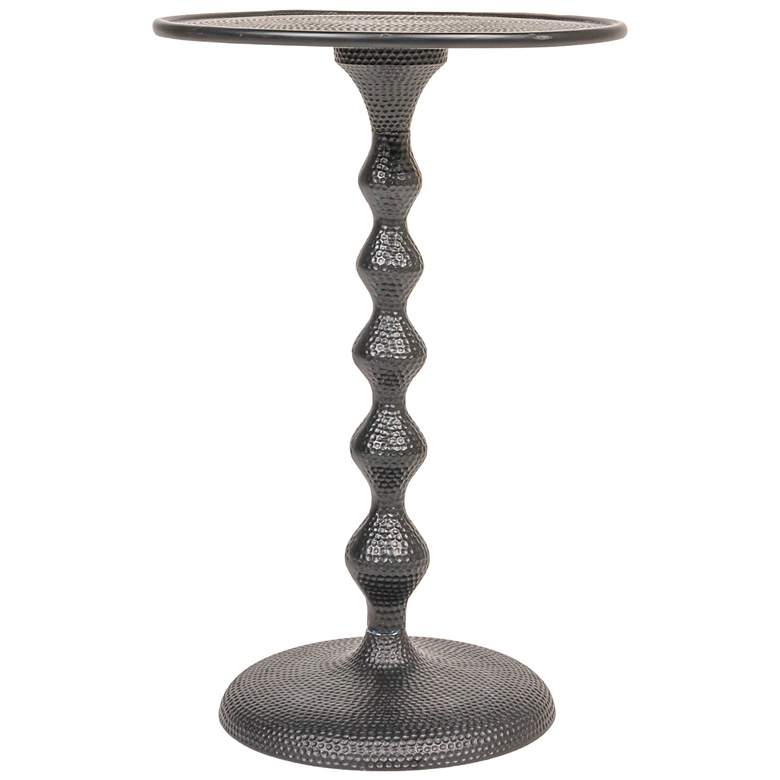 Image 5 Hammered Metal Table, Black more views