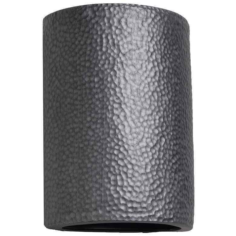 Image 1 Hammerman-10.5-inch-high-ceramic-pewter-backlit-up/down-LED-outdoor