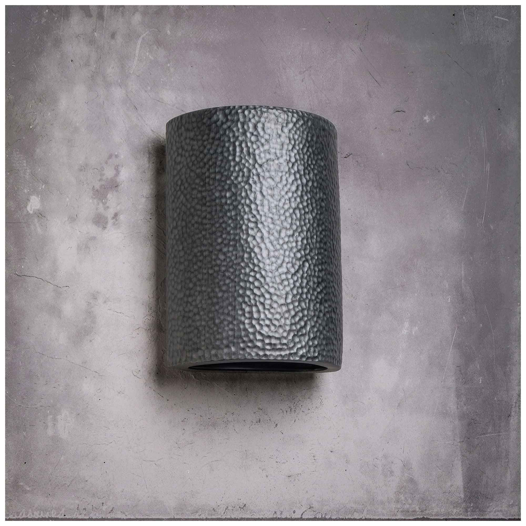 Image 3 Hammerman-10.5-inch-high-ceramic-pewter-backlit-up/down-LED-outdoor more views