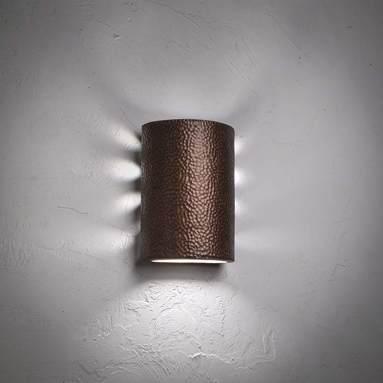 Image 3 Hammerman 10 1/2"H Copper Back Lit LED Outdoor Wall Light more views