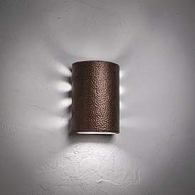 Image3 of Hammerman 10 1/2"H Copper Back Lit LED Outdoor Wall Light more views